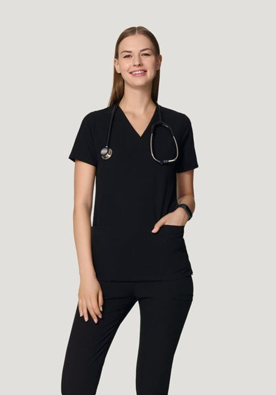 Mandala 6 Pocket Top Black - M